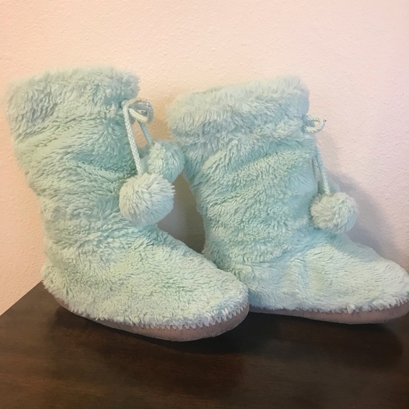 navy slipper boots